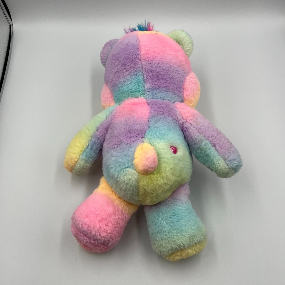Care Bears Togetherness‎ Bear 14" Plush Doll Rainbow Tie Dye Heart 2021 Clean - Picture 4 of 10